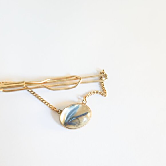 1940s Vintage Tie Bar with Fishing Lure - Picture 2 of 2